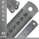 Régua de metal aço inox 30 cm para artesanato Nybc