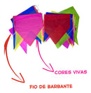Bandeirola Junina 100m Bandeirinha Papel C/ Barbante Enfeite
