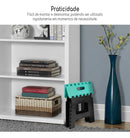 Kit 2 Banquinho Banqueta Dobravel Pequena Portatil Resistent Cor Preto