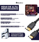 Cabo HDMI 5m Gold Ultra High Speed 4K 120Hz Blindado Full HD 3D Premium Marqs Home Compatível com PS5 TV Smart Projetor PC