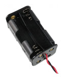 Suporte Porta 4 Pilhas Aa Com Rabicho 4 Slots - Para Projeto