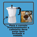 Cafeteira Italiana Moka 300ml 6 Xícaras Original Premium Prateado