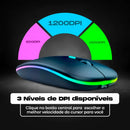 Mouse Sem Fio Bluetooth Recarregável Notebook Wireles