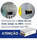 Fonte Chaveada 12v 50a Bivolt 600w P/ Fita Led Som Cftv