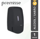 Dispenser Com Reservatório Para Sabonete Líquido Álcool Gel Cor Preto