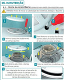 Resistência Chuveiro Para Hydra Fit Eletrônica 220v Ducha Branco Escovado
