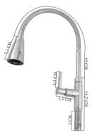 Torneira Gourmet Cozinha Bancada Pia Flexível 2 Jatos Abs Prateado