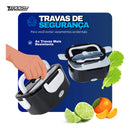 Marmita elétrica preta lancheira doméstica trabalho marmita veicular 1.5l Woosh