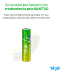 24 Pilhas Baterias AAA Elgin 3A Palito Alcalina 1 Tubo