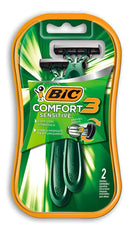 Barbeador BIC Comfort 3 Advance Sensitive descartável 2 un