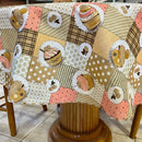 Toalha De Mesa Redonda 4 Lu Cupcake Palha