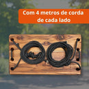 Balanço Infantil Suspenso Madeira Com Corda Quintal Jardim