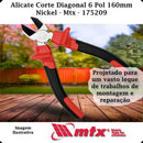 Alicate De Corte Diagonal 6 Pol 160mm Nickelado 175209 MTX