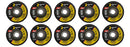 10 Disco Flap 115mm (4 ½) Madeira/aço Cônico Grão 80 Fertak