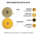 Kit Polimento 2 Boinas Dupla Face 7 Polegadas mas Adaptador cor Amarelo Bege