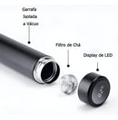 Garrafa Térmica 500ml Inteligente Led Visor Temperatura Cor Preto