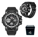 Relógio Digital Original Militar Esportivo Tático Shock Led Cor da correia Preto / Pulseira Preto