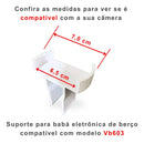 Suporte Babá Eletrônica Compatível Cãmera Vb603 Base 7 Cm Branco