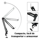 Carbon Braço Articulado Aço Suporte de Mesa para Microfone Preto