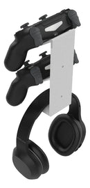 Suporte De Parede Para 2 Controles E Headset Xbox Ps4 Ps3 Cor Branco Peko