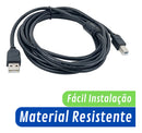 Cabo Usb Impressora 3 Metros Tipo B 3m Para Hp Epson Canon
