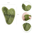 Rolo Pedra Jade + Placa Gua Sha Coração Massagem Facial Cor Outro
