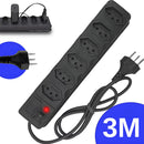 Régua Extensão Elétrica 6 Tomadas Filtro Linha 10a Cabo 3 Metros