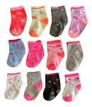 Kit 12 Pares Meias Infan Variadas feminino 8 a 10 Anos