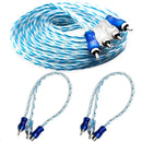 Kit Rca 5m + 2y Dupla Blindagem Automotivo Amplificador