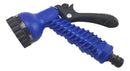 01 Pistola Esguicho 7 Jatos Da Mangueira Mágica Flexí Azul