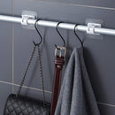 04x Suporte Varão Haste Cortina Adesivo Dupla Face Até 5kg Cor Transparente