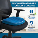 Almofada Assento Egg Da Piva Store - Hemorroida Ortopédico Cóccix Pós-parto Silicone Cadeira Tratamento Lesão Especial Macia Confortável Banco Carro Dores Azul Favo De Mel