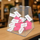 Urna Acrílico Transparente Piramide 20x20x20cm para sorteios - Lepettine