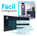 Relógio De Parede Led Digital Grande 36x15cm Alarme Calendário Termômetro Recepção Hall Entrada Academia Data Hora Temperatura Dia Mês Ano Memória Bivolt 110/220 Cor Preto