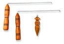 Dual Rod + Pêndulo Modelo P-05 Em Madeira Para Radiestesia Cor Marrom