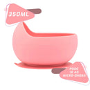 Buba Prato Bowl Silicone Com Ventosa Introdução Alimentar Infantil Rosa