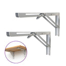 Suporte Mão Francesa Dobrável Reforçada 30cm Retrátil em Aço para Prateleira Bancada Mesa Parede Resistente, Econômica e Fácil de Instalar Idea