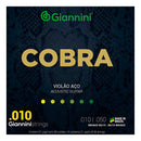 Encordoamento Giannini Cobra 010 P/ Violão Aço