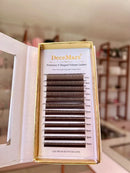 Cílios Decemars Marrom Volume Brasileiro Fio Yy 8.14 mm Marrom