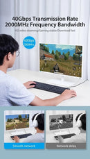 Cabo LAN Giga Ethernet Cat 8 Deluxe Vention - 1 metro