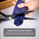 Tesoura Profissional de Alfaiate Tecelão VBS Brasil Corte Costura 9 Polegadas Cor Preto Eva Artesanato Tecido Arte Em Geral