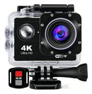 Kit Câmera Ultra Hd 4k Sport Wifi + 32gb + Bastão + Controle Cor Preto