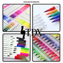 Caneta Brush Pen Canetinhas Canetas Coloridas Escolar Ponta Dupla Estojo Com 12 Cores Touch Cores Fofa Para Livros De Colorir Canetinhas Coloridas Desenho Profissional Ilustrar Profissional Marca Tdx