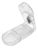 Porta-pastillas Platina cortador de comprimidos - reservatório transparente