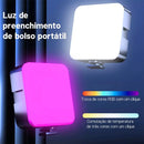 Rgb Profissional Mini Portátil Iluminador Led Fotos E Videos Preto Rgb