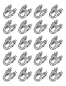 Clips Grampo Para Cabo De Aço 1/8 (3,2mm) 20 Unidades