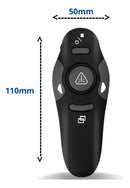 Apresentador De Slides Sem Fio Controle Passador Com Laser Preto