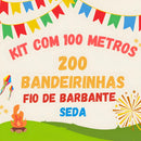 Bandeirola Junina 100m Bandeirinha Papel C/ Barbante Enfeite