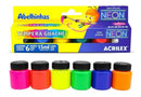 Tinta Guache 6 Cores Neon 15ml Acrilex