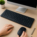Piracomp Kit Teclado E Mouse Sem Fio Usb Slim Cor Preto 2.4ghz Qwerty